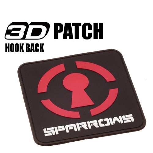 Sparrows Lock Picks Red Logo Hook Back 3D Morale Patch