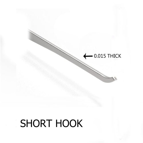 Short Hook 0.015 With Metal Handle | Sparrows Lock Picks