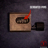 Cut Away Lock Serrated Pins