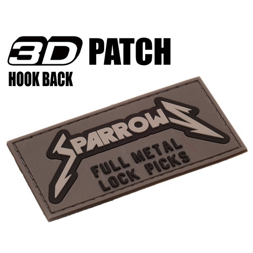 Full Metal Lock Picks Grey Hook Backed 3D Morale Patch