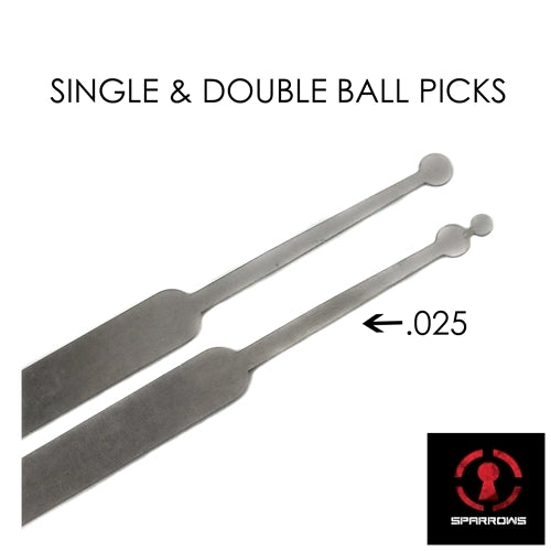 Single and Double Ball Pick Set 0.025 Thick